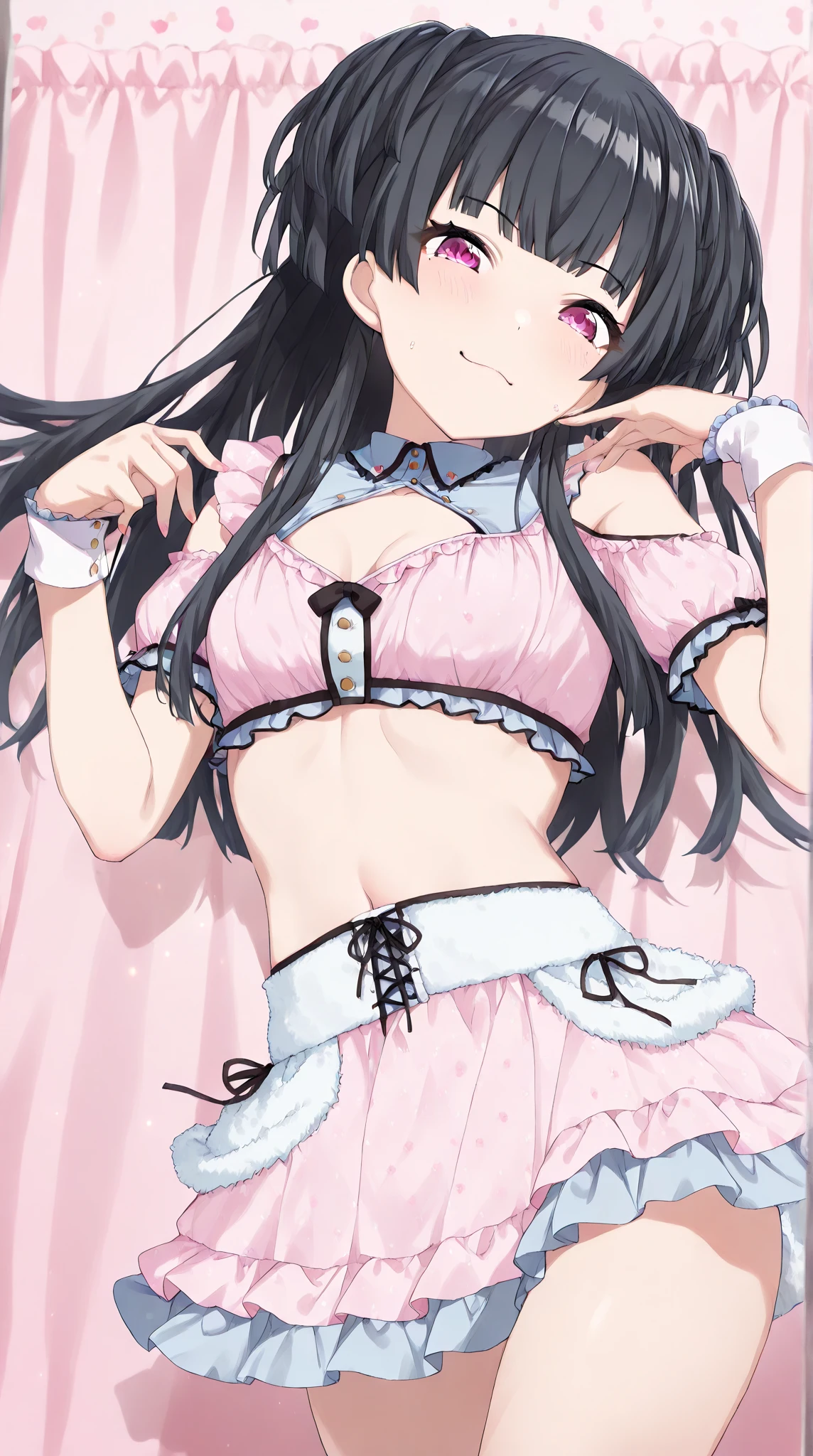 Grin、Double teeth、Young girl、younger sister、Brat、Twin tails、One Woman、Low Angle、Proud face、ロリpanties、good、panties丸見え、Lie down with your legs spread、Beautiful woman、Acme Face、Best image quality、High resolution、masterpiece、super high quality、Thick pubic hair、Screaming ?????? face、panties、Big Ass、Blushing、4K quality、Blushing、Sweaty all over、Heavy breathing、Cowboy Shot、Cowboy Shot、{Highest quality}, {so beautiful}, {Very detailed}, {Best illustrations}, Usage notes, 