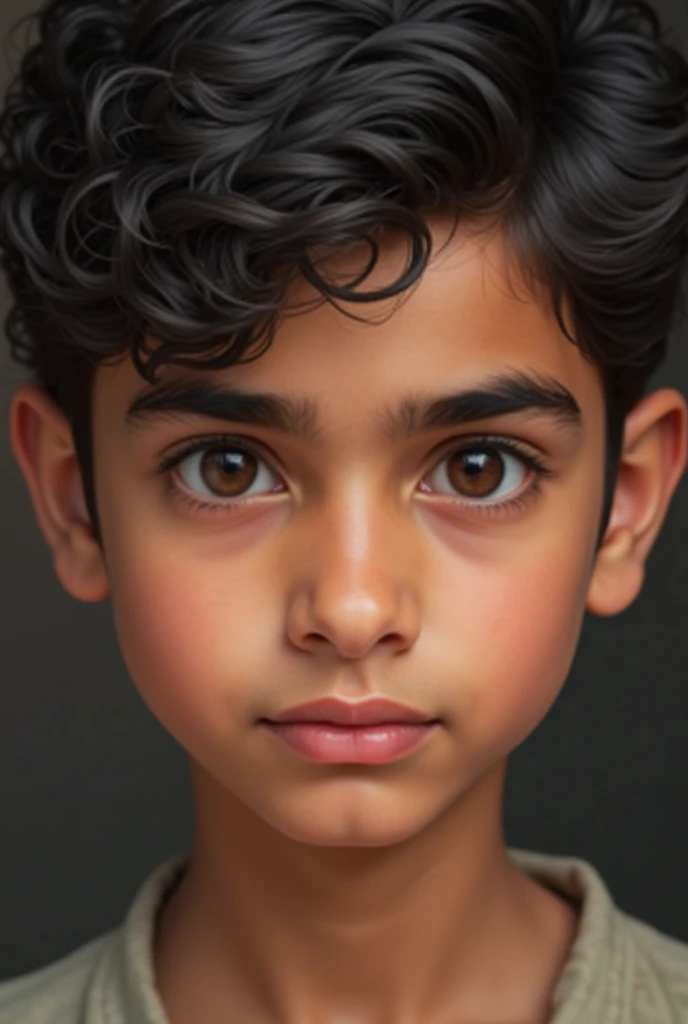 Nepali boy having light black hair The side-parted comb-over and eyes and light skin who looks realistic as possible and human