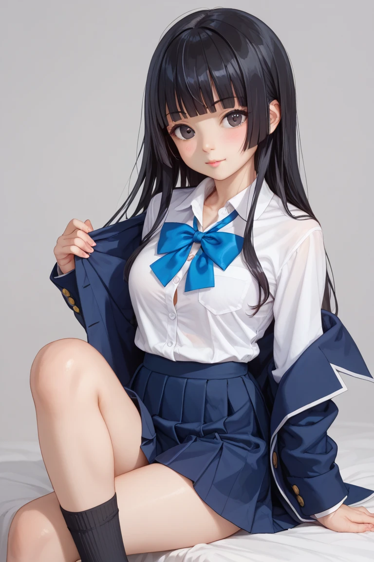 、A navy blue skirt that flips up in a strong wind、Trailing behind、 Low - Angle、Navy Blue Skirt Long Skirt、 Navy blue skirt, white cotton panties visible, hands holding skirt up as it flips up in strong wind, lining visible　、White lace lining、
