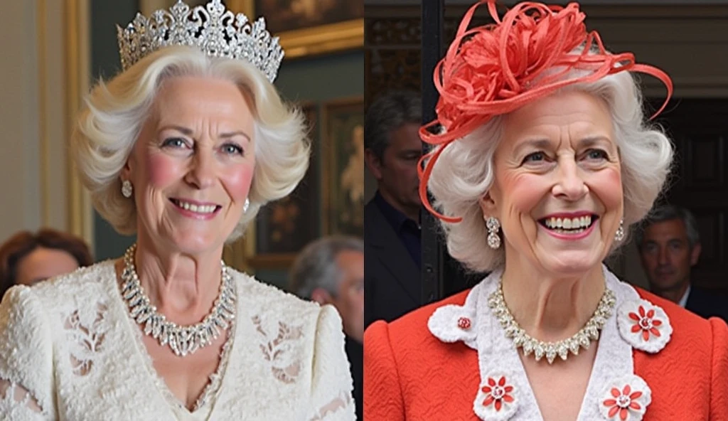 a picture of Mirtha Legrand and Queen Elizabeth together