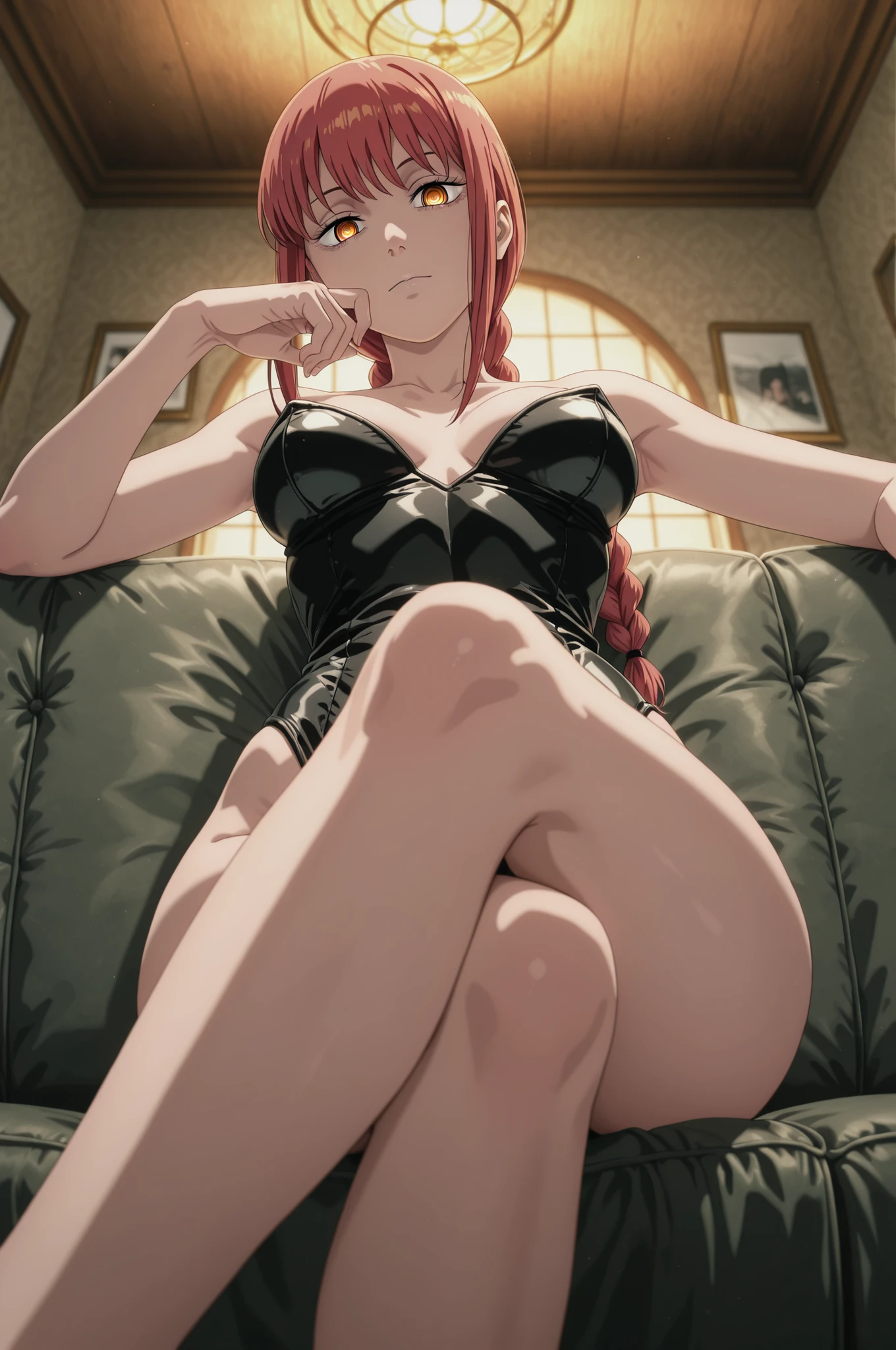 Masterpiece , best quality , Masterpiece , best quality , 1 woman , Close your eyes. , Pink ponytail , be unconscious , black bikini , abdomen , big breasts , Long legs , Barefoot , Lie down on the floor. , spread your legs , alley