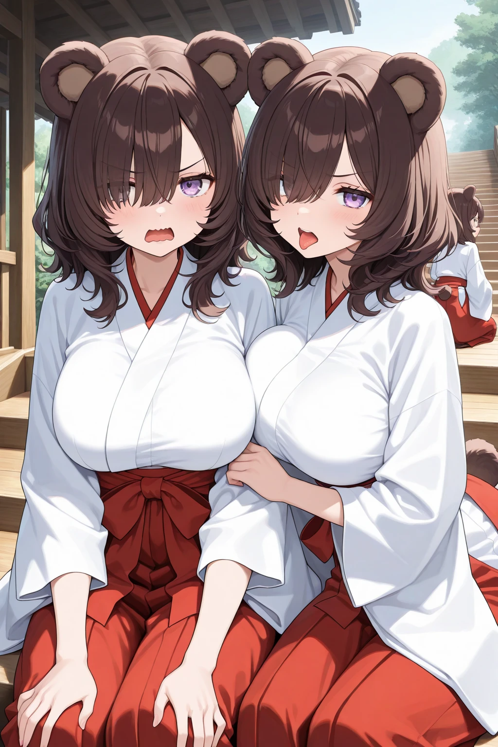 Kasumi Toyama,Band Dream!,(Mother and daughter:1.6),(Two Women:1.6),(Happy smile:1.3),Peace of mind,peace of mind,Trance,Purple eyes,(Absurd, 8K, 4K, Tabletop, Extremely detailed:1.2), Highest quality, Perfect Anatomy,Perfect Face,Heart-shaped pupils,Being spoiled,looks happy,Glasses,classroom,mechanical,(big breasted mother:1.5),(A girl with very small breasts:1.5),Are sleeping,Embrace each other,Acme,Masterpiece Nipples,Black pubic hair,Erect nipples,Sweaty, (A thin and transparent yukata:1.4), (Firm and huge breasts:1.8), Exposed shoulders, nsfw, (Sexual expressions:1.5)