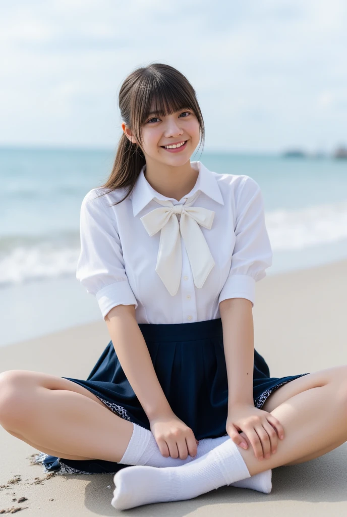 {Blue panties:1.5}(Full Body Shot), {Alignment angle},Wearing a suit, 厳格なWearing a suitいる, Wear a tight suit, ビジネスWearing a suitいる, 厳格なWearing a suit, 厳格な彼は濃い青の光沢のあるビジネスWearing a suitいる., 彼は濃い青の光沢のあるビジネスWearing a suitいる., 彼は濃い青の光沢のあるビジネスWearing a suitいる., luxury navy blue suit, All buttons are open、masterpiece, Highest quality, 8K, 20-year-old, 20th generation,RAW Photos, Accentuate your thighs、White thighs,Soft thighs、Gorgeous thighs、(Spread your legs:1.5)、Sitting on the sandy beach,Sit in front,Crotch Zoom Camera,alone, Very beautiful face, Very beautiful woman、Gorgeous adult beauties、Japanese actress、plump、Digital single-lens reflex camera, Frank, Professional Lighting, Film Grain, chromatic aberration, (Detailed eyes and face:1.0), Delicate lace trim,Soft and silky texture,embroidery,Subtle sparkle,perfect sewing,Lovely ribbon detail,Elegant Design,Comfortable fit,Feminine and attractive,Close-up shot,Sensual and seductive,Feminine beauty,非常に詳細なembroidery,luxury,Delicate fabrics,Great craftsmanship,Sexy Lingerie,subtle luster,Captivating Charm,Smooth and silky to the touch,Elegant and sophisticated,Stylish accessories,Bright colors,Attractive charm,Bright glow、((Toothy smile))、((topless)),