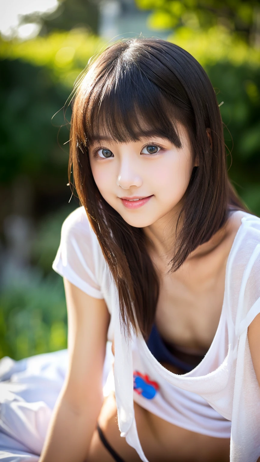 naked, Kneeling, Hide the with your hands, ((((The cutest girl)))、((((Small Tits))))、(8k), (Highest quality:1.4), (Realistic:1.3), (RAW Photos), (One Girl), thin、((((short hair))))、(((small, Flat Chest:1.5)))、(Ultra-high resolution), (Detailed face), perfection, beautiful and cute face, (Thin Hair), Beautiful Hair, bangs, (Symmetrical eyes:1.2), (fine grain), (Detailed skin), Realistic Skin, Glowing Skin, Ultra-high resolution, (Slim figure), A kind smile:1.2, (A very beautiful and cute girl with a gentle expression, Typical of Japan.),16 years old