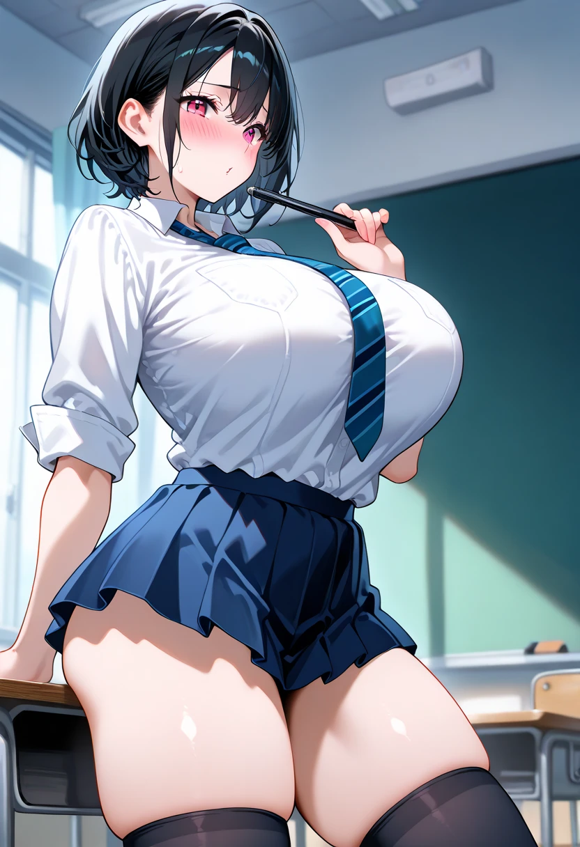 Japanese Idols Mature Woman (((alone))) ((Rimless glasses)) (short hair) (Pixie Cut) plump attractive appearance 前髪のあるshort hair Big eyes Rear View Big Breasts Formal attire consisting of a fitted shirt and a flared skirt In the office conference room masterpiece (((Photograph from behind))) (((Place your hands on the desk.、Leaning forward))) Portraiture Beautiful legs Stand with your feet apart Emphasizes the buttocks Stick your butt out towards the viewer ((Accurate depiction of limbs)) ((Accurate Body Composition)) (((Stick to a composition that shows only one person in the photo)))