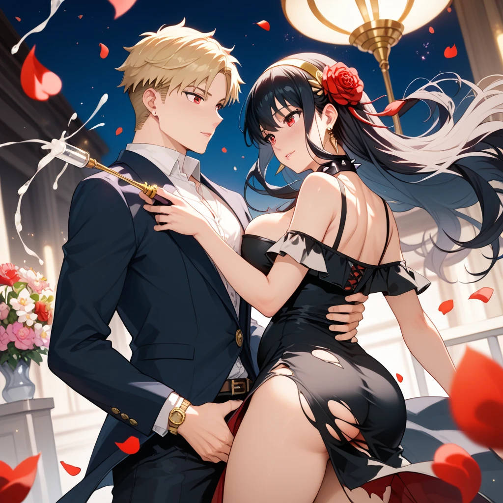 ((Biologically correct limb count))、(( Full-body photo including face))、4K、((Standing position))、masterpiece、((Focus on the face))、((Symmetrical facial features))、Eye for detailed depiction、Beautiful blue-haired woman、Excellent style、Beautiful clavicle、Beautiful feet、Beautiful Hands、Slender body、(Patent leather blazer、skirt、Colored Stockings、garter belt、High heels)、Facial detailing、Small earrings、necklace、tie、Scenery inside the chapel、((A ray of light pours down))、(Low - Angle、下からskirtの中を撮影するカメラアングル)、Black Hair、Silver Hair、((Embarrassed face)))、Close-up photo of the upper body、(Dance:2)