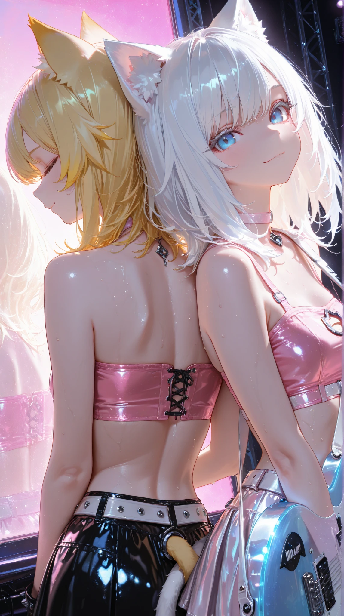 1 beautiful girl, extremely excited, (female in heat) very horny, several separate images well defined in positions and with different expressions, 14歳,(long blonde and very messy hair) well-defined face and eyes,( flashy red lipstick), with various accessories on the body, realistic hair, (torn abdomen)), long, toned and well-defined arms and legs, (she has piercing) (medium breasts), excessive sweat, ((glowing light blue eyes)), choker, very sexy, (((perfect well defined body , latex micro panties splitting her horny swollen pussy and latex micro bra with cleavage showing off her beautiful breasts, in a provocative neckline, wearing a white micro skirt))),,orgasming((displayed))(sensual cleavage),she is wearing long sleeves, transparent white on the arms with the shoulders showing,(((+18))) tatoo, ahegao, face perfect bem detalhado, Feet and hands well detailed with a transparent white sock just above the knee with black straps on the thighs, ((very sexy)), face perfect, (She's showing off, with the dress slightly raised, showing off your beauty, small, well-defined vagina, (((showing off with extreme lust))) (shaved), blushed, horny face, juice dripping from pussy (high leather boots, (wet with sweat) Very Excited, oozing semen from vagina very realistic and well designed, work of art, high qualiy, 4K, High definition, (orgasming), tramp, delicious, safada, (sitting), submissa, Masturbating, your well-defined anus, small, well-defined and realistic vagina, oozing a lot of white sperm from the vagina and anus, with tears in your eyes, (crying with pleasure) Very Excited com esperma escorrendo na boca (((generate the image faithful to the description)))