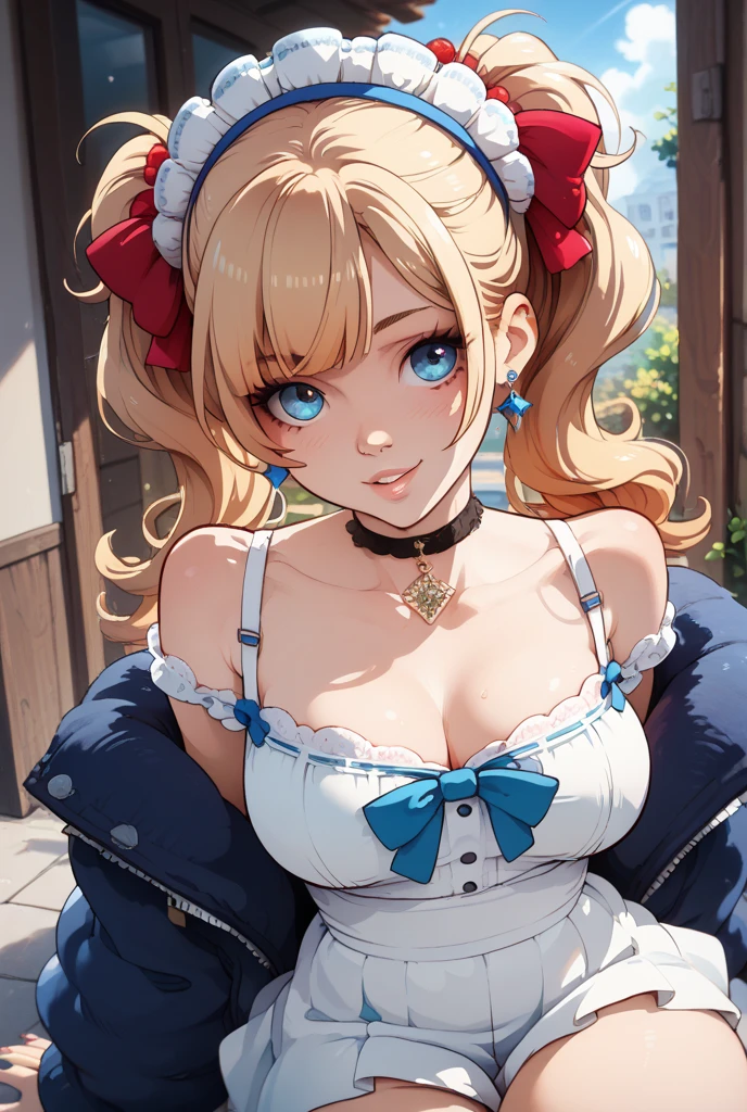 (highest quallity:1.2, high détail, work of art:1.2, better aesthetics), (1 girl), cowboy shot, ((playboy bunny, fishnet pantyhose:1.2, bunny ears, ハイレグ skintight, 白skintight:1.1, skintight)), (hair light blue, twintails, asymmetrical bangs, clear blue eyes), beautiful detailed eyes, beautiful detailed lips, high-detailed face, detailed fashion, chic, luxury, High quality fabric, Glow Up, Glow Up, ssmile, Random Pause, dutch angle, pub, night club, natta, dramatic lighting, cinematic, shiny colors, details Intricate, chiaroscuro lighting.