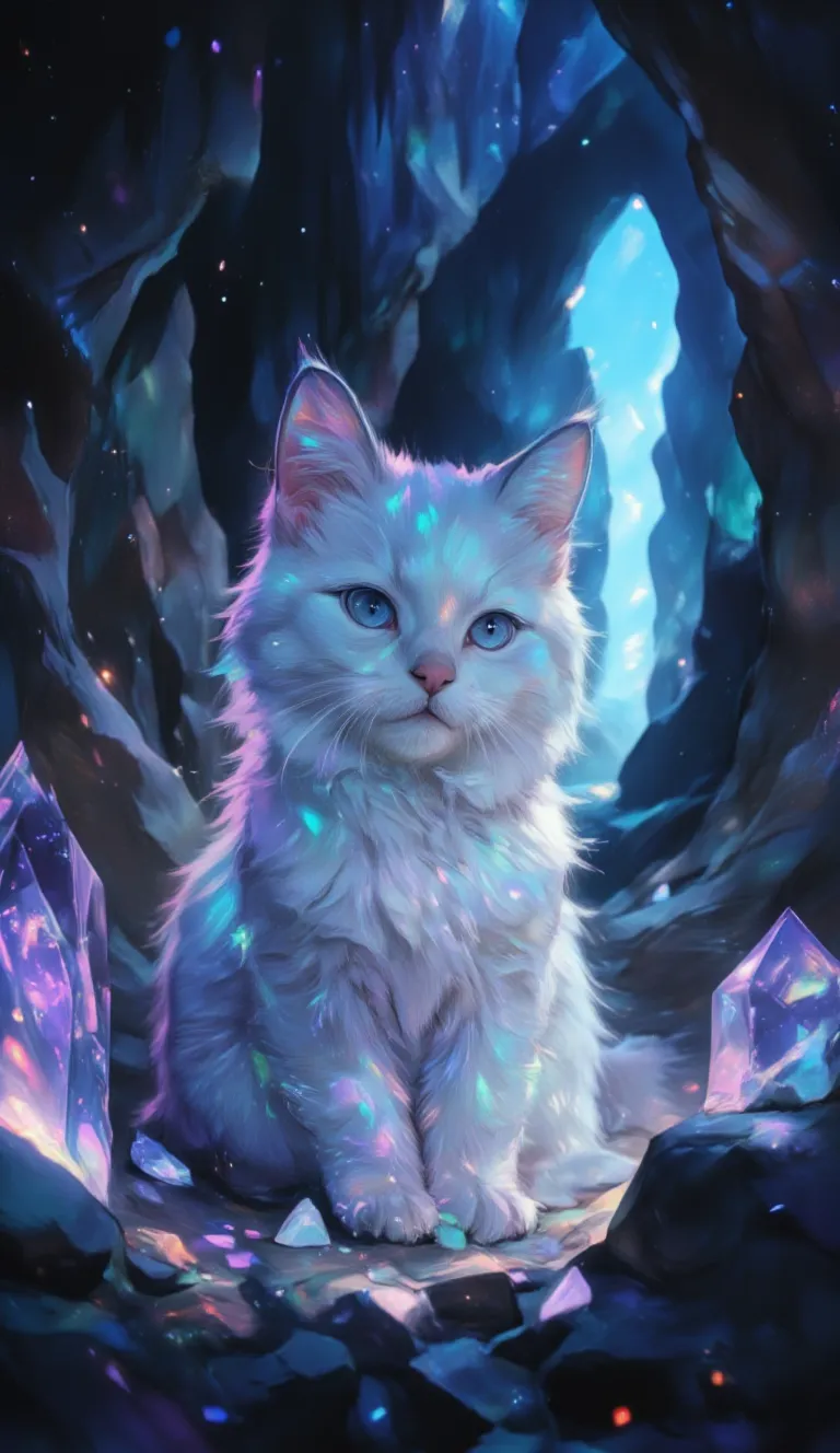 Animals in crystal cave