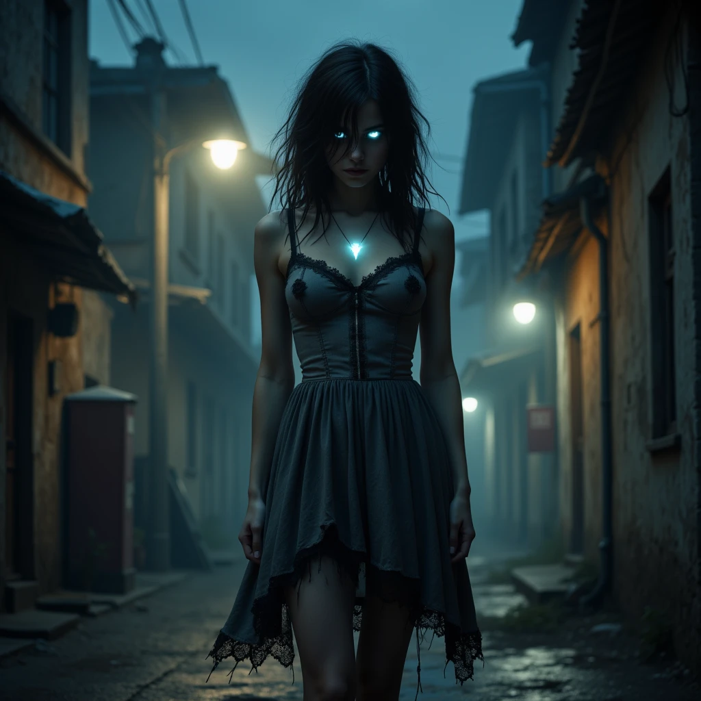 An anorexic witch named Jessica who always treats her boyfriend badly. In the background is a Kia Picanto.
