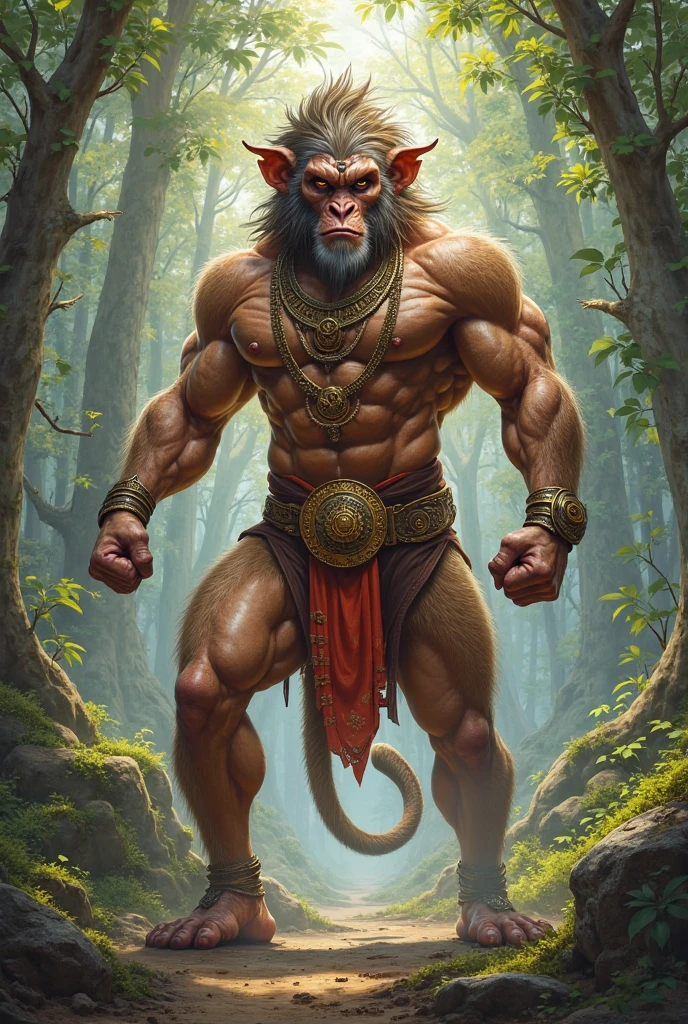 Man dressed as Hanuman