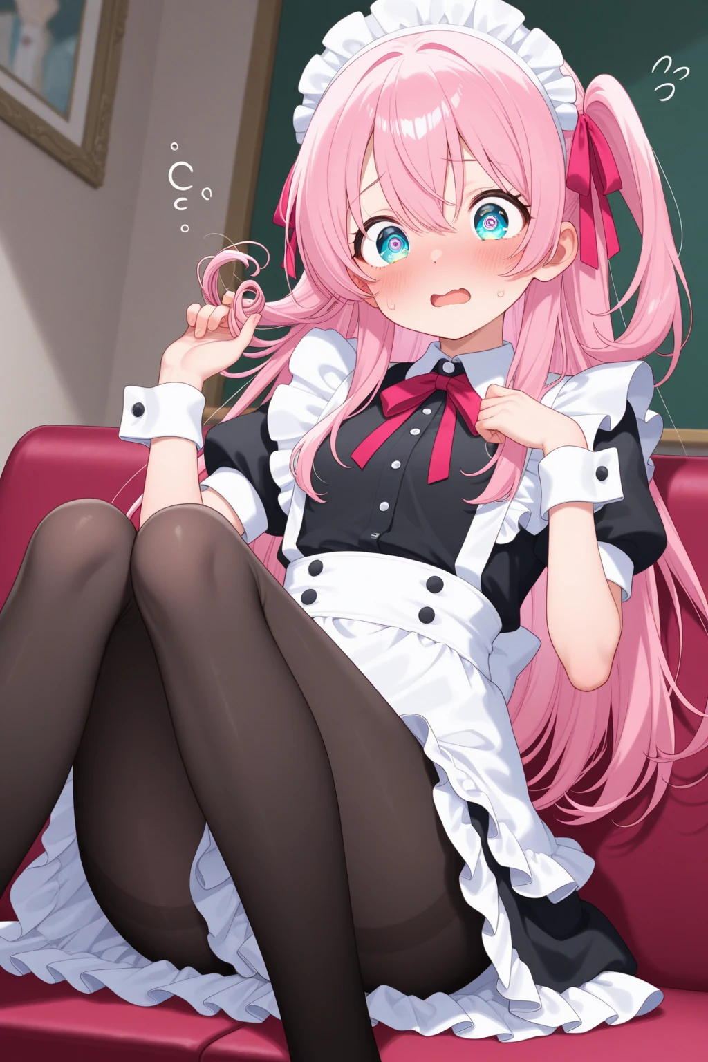 Highest quality, masterpiece, High resolution, 1 Girl, (Kantai Collection)(Spring Rain Kantai Collection:1.15), Brown Hair, Red eyes, smile, Slender body, Full body portrait,Pink Hair, Side Ponytail, Classroom Background, Slender body, Full body portrait, Classroom Background, Slender body, Full body portrait, , (panties), (good), Squat, ((In underwear)), Flat Chest, Small breasts