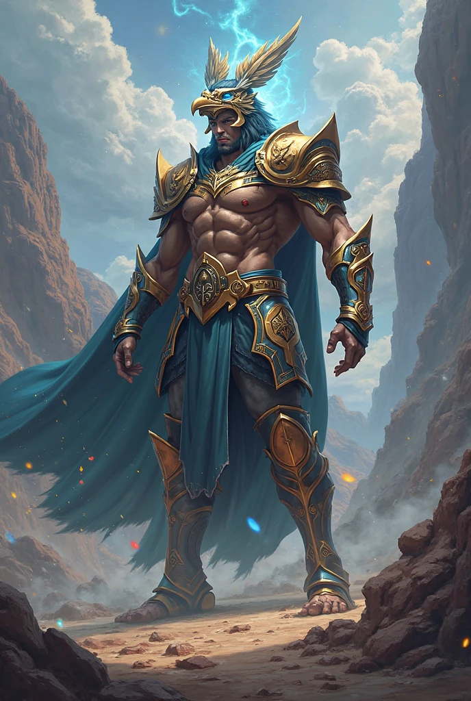 anãopoderoso, armadura dourada, escudos de torre, Tronco superior revelado, parte inferior do corpo descoberta, from thighs to feet;, decorado com uma barba frisada, cachos longos em cascata, meticulous muscle definition, realistic depiction, 4k resolution. Background Story: Mythical fantasy landscape,UHD 32k, melhor qualidade, master part, super detalhe, detalhes altos, mais roupas, 1,30m altura, braided beard, roupa branca, mais roupa