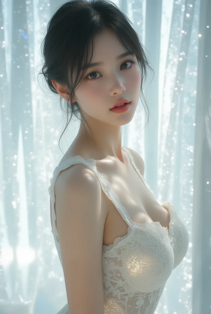nsfw、8k, Ultra-high resolution, Highest quality, masterpiece, Rule of thirds photograph,surreal, photograph, 1 Girl,ld:1.3), pretty girl, Cute face, Beautiful eyes in every detail, Detailed,masterpiece,, One Girl:1.2, Virginia Otis 15 year old girl、美しい cyborg mixed maid female, Mecha cyborg girl,Mecha Body Girl,She wears a futuristic mech, victorian maid dress, from the front, From the skirt up,Cute kids room, bed room, bed,Beautiful leg line beauty,Full of sex appeal,sensuous,A carefree smile,Heal the heart,Short ponytail、beauty,Long neck、Laugh a little、Please close your mouth and laugh、(((Ideal body type))),A cup small breasts :2,、Portraiture:2、Perfect Anatomy、Vividly detailed、detailed、surreal、Light and shadow,Strong light