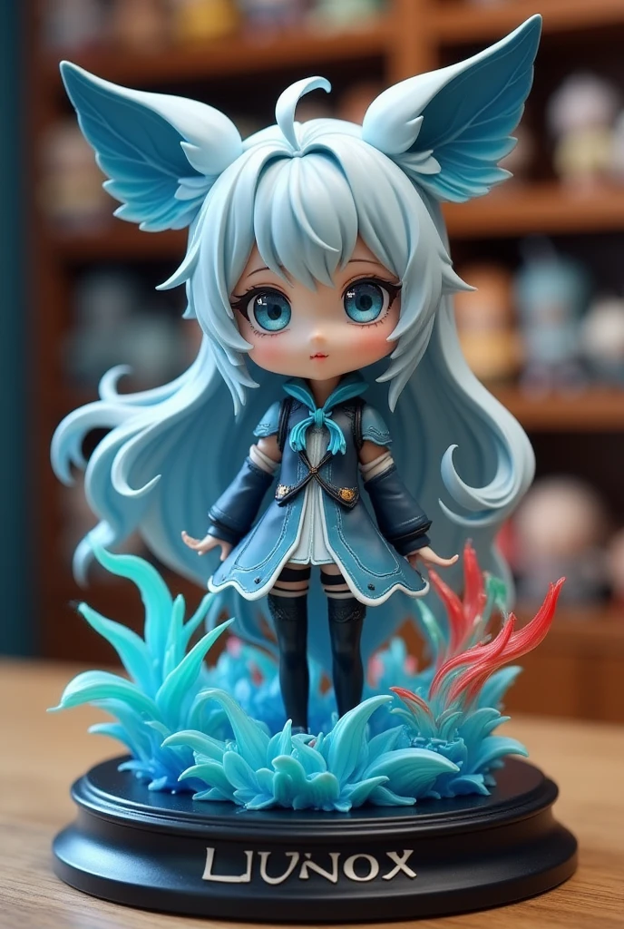 ((((chibi, qute, cute:1.5)))):2,(((Fantasy style))),masterpiece, best quality, ultra-detailed, glistening shiny, glowing light, ray tracing, HDR, deph of field, (perfect face, detailed face, detailed eyes),8k,HD,ultra realistic face,ray tracing,perfect lighting,best quality, ultra-detailed, shiny eyes,  (looking at viewer,:3_smile:1.1), ((1girl)), (gyaru, mature female:1.4),hourglass_body shape,

((sky_blue gradient hair)), (multicolored hair),(sky_blue hair tips), (sky_blue hair) ,((blue_eyes)),multicolored eyes, gradient eyes, (glowing eyes:1.1), mascara, (fashion make up), parted lips,((fox ears,tail,fox tail)),((monster_slayer armor)), ((dragon scale armor)):1.8, dragon claw gloves, spear,holding spear, enchanted metal spear,
(dragon island,dragons in the air,huge dragon up close),complex background, dynamic pose, ((8k wall paper)), ((8k wallpaper)),complex background, dynamic pose, ((8k wall paper)), ((8k wallpaper))