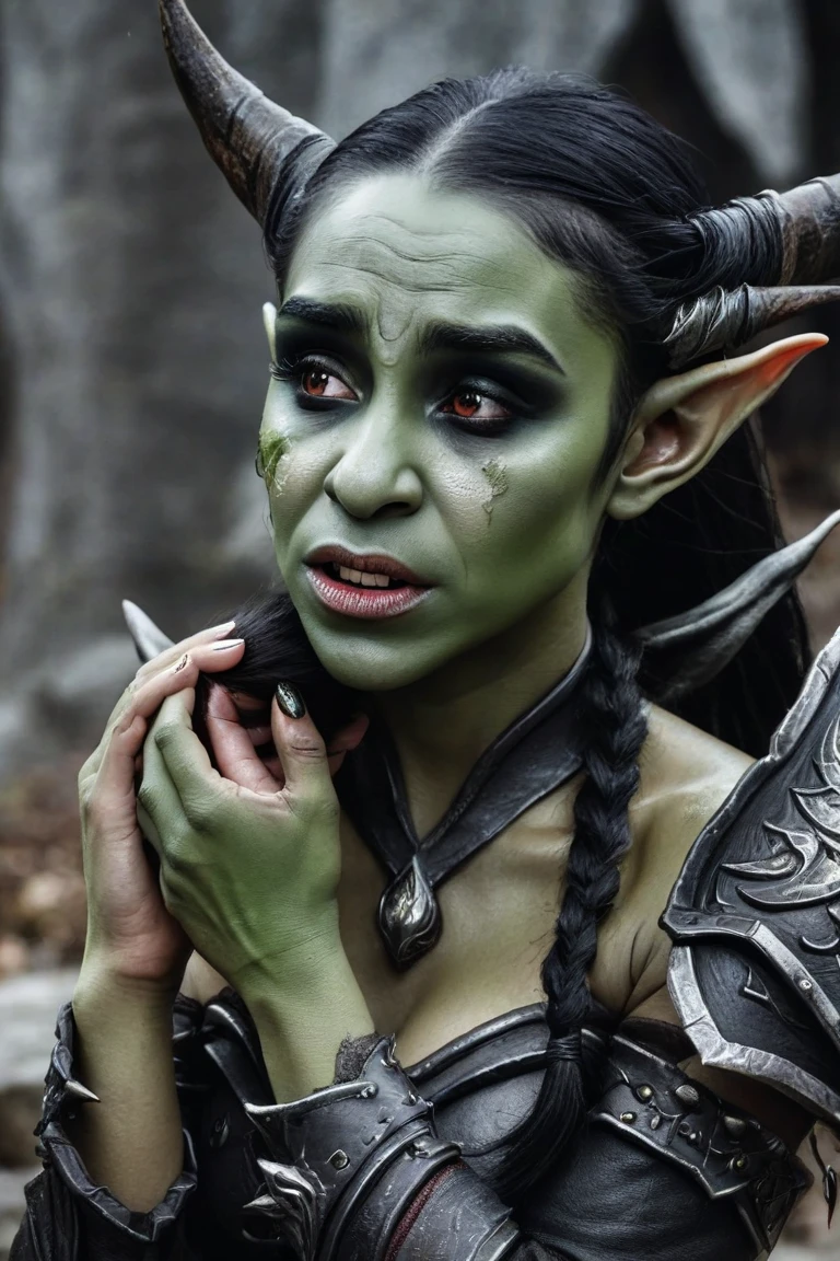 create a plump look, ugly, evil swamp witch. The portrait should have an intimidating expression, with a smile. The art style should be reminiscent of Guild Wars 2 concept art.., especially in the digital brushstrokes of Jeremy Mann and Ruan Jia... The image should have intricate and voluminous lighting.., achieved using ray tracing techniques. Please, Make sure, that the image is a masterpiece., with the best quality and high resolution (Specifically, 8 K). It must have ultra detail, focusing on both macro, and on small details. The image must also include volumetric light., create a mysterious atmosphere., as well as realistic reflections on surfaces. Он должен иметь невероятные кинематографические эффекты и быть в FORMATе UHD.. (ultra high resolution) FORMAT.