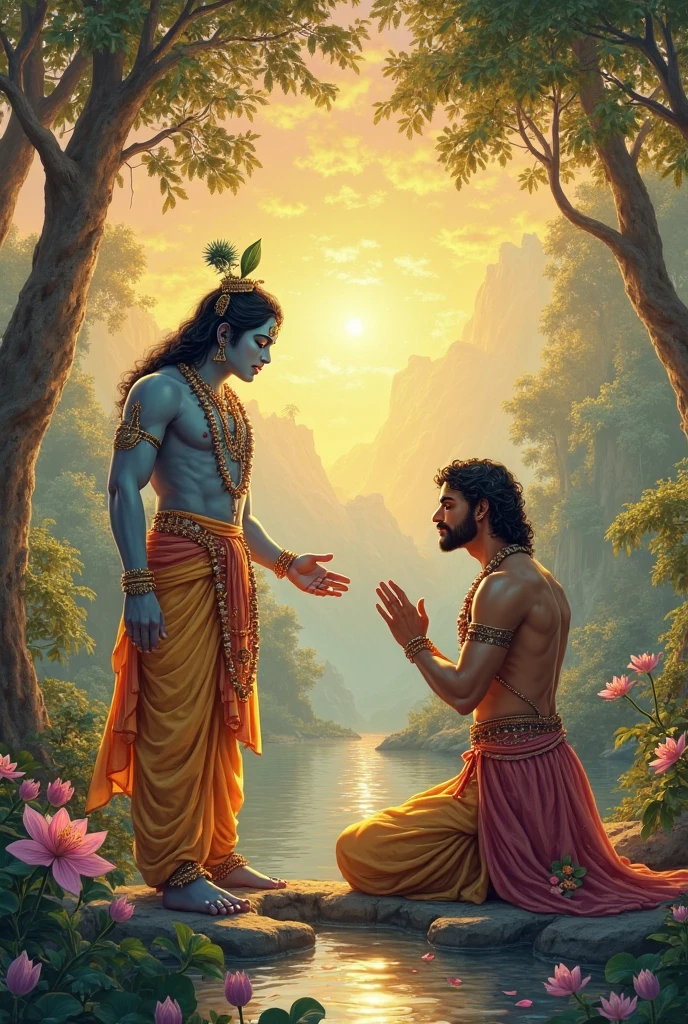 Sudama and Krishna