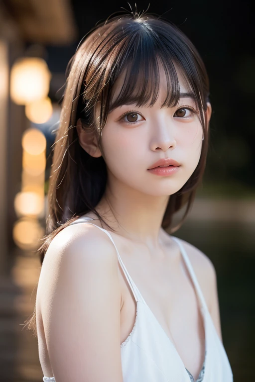 8K、Detailed Description、Very high definition、Realistic、reality的、Real、live-action、reality、High resolution、Nogizaka46、japanese idol,beautiful girl、21 years old、Sleeveless dress、Knee-up-top angle of view、Mouth closed、garden、sunny、Side Pony、Very black hair、Hair blowing in the wind、pretty girl、Beauty、Glowing Skin、Glowing Skin、Shiny Hair、Very white skin、Heavy makeup、Embarrassed、Shyly、Slit eyes、Big Eyes、Double eyelids、Don't show your teeth、Bend over and peer at me、Looking up、Cross your arms behind your hips、Pouting face、Cross your arms behind your hips