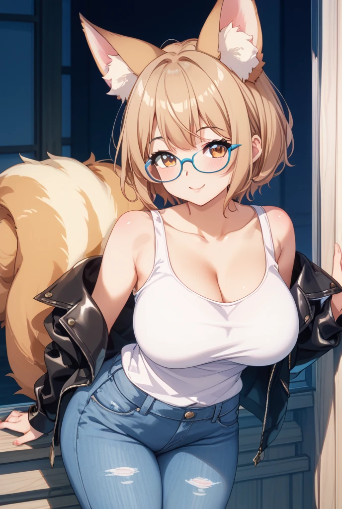 best quality,best resolution,(fluffy anthro furry :1.6),(young :1.6), really very young, Dog girl, lila hair,long hair,wavy hair,light Blue fur,pink eyes,glistering eyes,sparkle eyes,big breasts,glasses,Street,sunset,evening,(orange sky),(orange light),looking at viewer,full face blush,sexy face,smile,sexy eyes,heart exoression eyes,upper body only,Selfie,close up,face to face,open mouth, drools from her mouth, horny sexy smile, she is wearing a really very small micro bikini and thong, the micro bikini is really very very small and only covers a little of her nipples and her pussy, her micro bikini and thong are even smaller you can see almost everything on her, and her micro bikini has the same white color as her fluffy fur, you can see her nipples through her fabric, extremely thin micro bikini,you can see her pussy juice on her bikini, very small bikini , much too small for her does not cover everything,