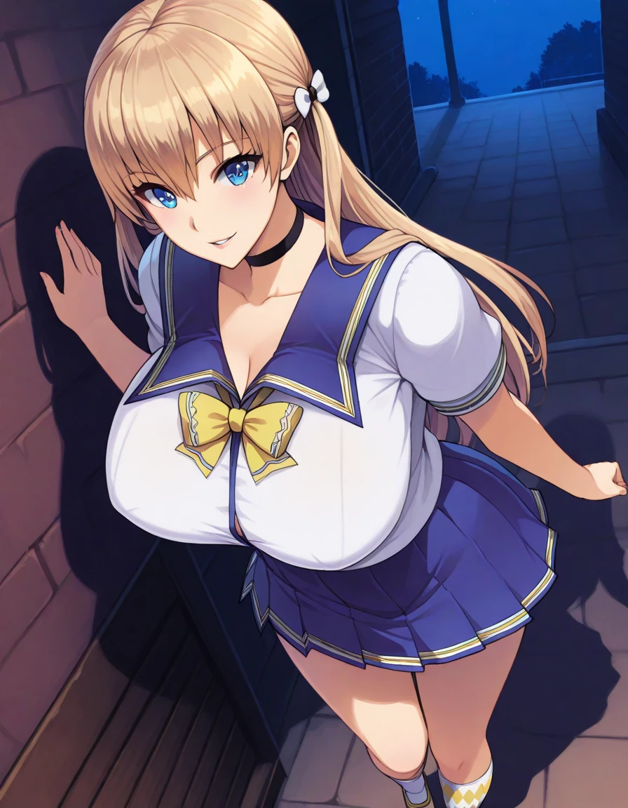 NSFW (en anglais seulement), 1 fille, magnifique femme sexy, ((Masterpiece)),((Best quality)),((Ultra-detailed)),(8k),((wallpaper)),((CG extremely detailed)),(Photo brute:1.2), Uniforme scolaire, dans la salle de classe, spreads legs, Shows off her soaked panties, regard pervers, magnifique femme plantureuse, (huge breasts), sous-seins, larges hanches, (belles cuisses nues), Beautiful schoolgirl, Very sexy uniform,