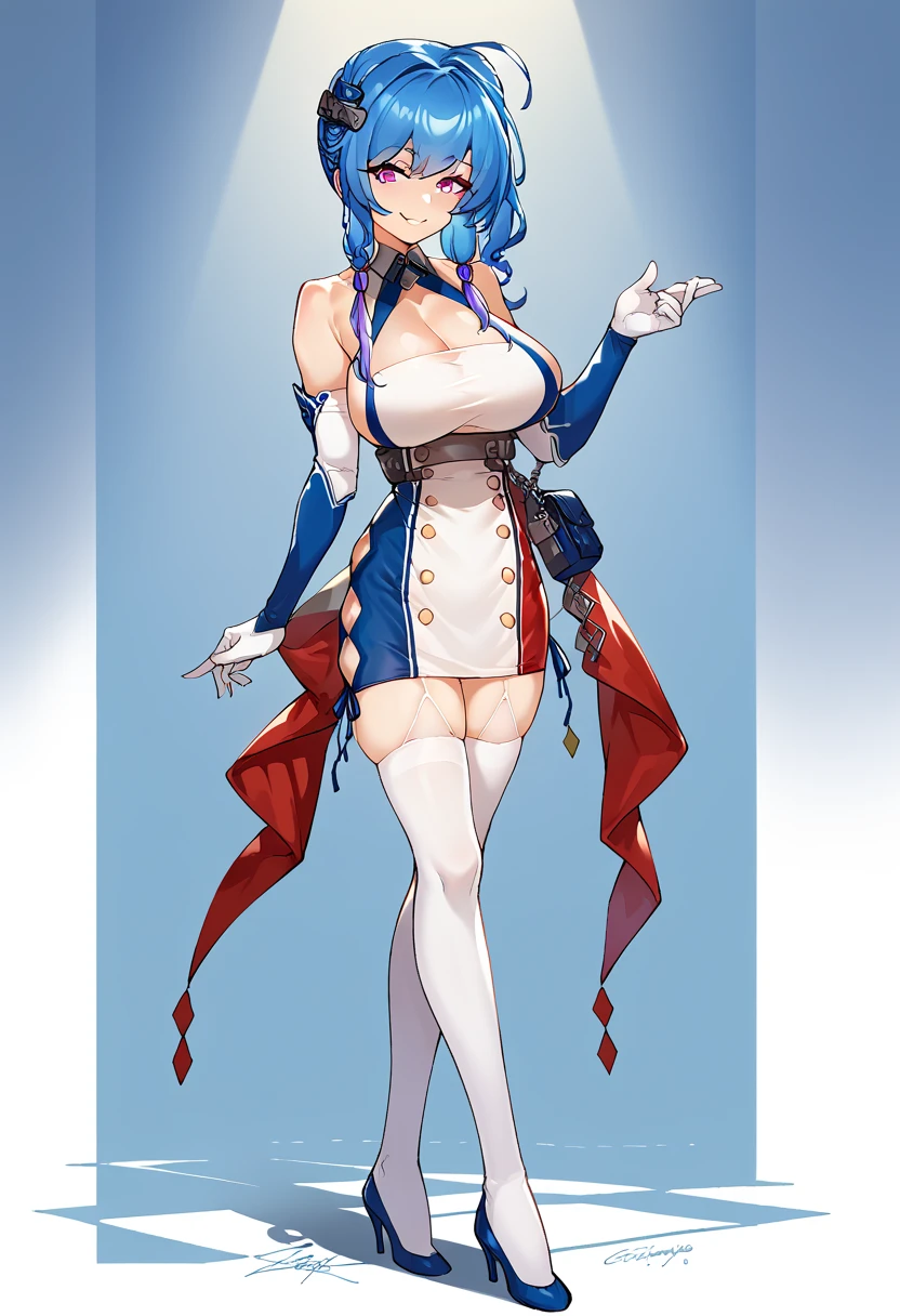 masterpiece、top-quality、Movie stills、1 female、Blue hair、giant tiger azurach rubber suit、yellow eyes、Large, thick thighs、a short bob、wide hips、 skating、well-muscled、Thigh muscles