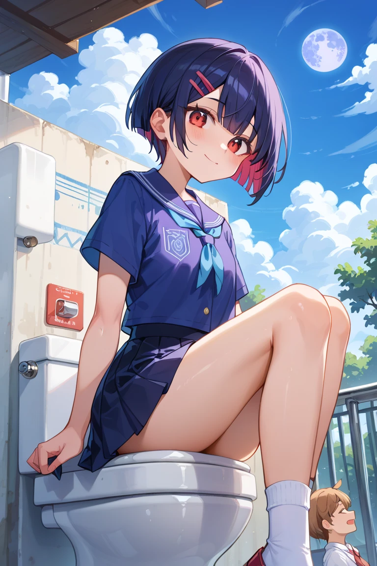 nsfw,(super fine illustration,8K CG wallpaper,best quality,extremely detailed,ultra high res,best aesthetic),(cowboy shot,from front),1girl, solo,idolmaster, ((yuriko nanao)), (16yo, beautiful girl), (beautiful eyes),(beautiful hair), ((short bob hair),(wet hair), (shiny hair),(wet skin), (dark skin),(shiny skin),(skirt,sailor collar, pleated skirt, short sleeves, school uniform, blush, serafuku, collarbone, ribbon, adjusting hair, wind, floating hair),wet clothes),(the waist),(flat chests,small breasts), (open clothes)),(((pubic hair:1.3)),(bsp, pussy juice dripping,pussy, pussy slip,no makeup, sweaty body),(spread legs),(open pussy:1.3),((steam)),(scatter sweat),(embarrassed,smile), ((open mouths)),(((one eye closed))),(((tongue out))),deep breathing, feel good,indecency,(squatting),(Nice touch),((Kamimei),(ecstasy),(((sex,Cowgirl,pov))),(cum shot:1.3),(background class room),(twilight),Blur the background,turn your arms behind your back)),(Bukkake, ejaculation on body:1.5),(Bukkake, cum on face:1.2),((Bukkake, cum in hair:1.2),
