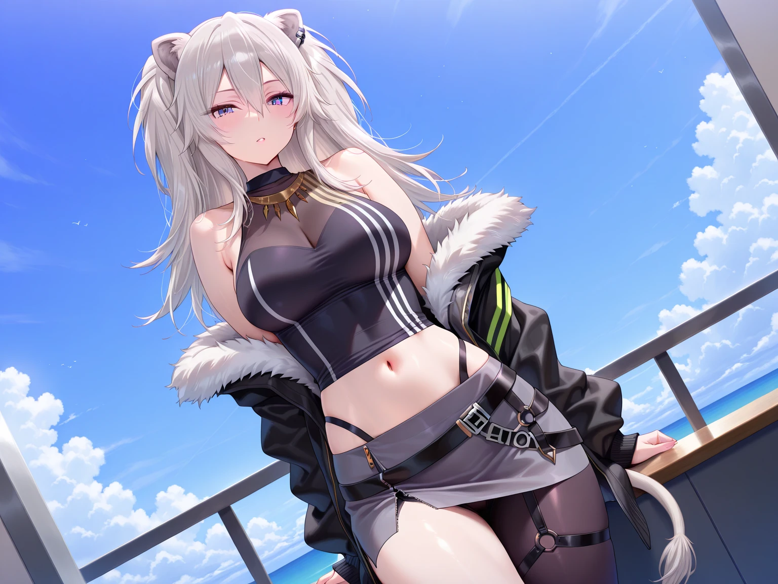Erotic Anime Illustration、Highest image quality、A plump bitch gal shows off her vagina and flirts at an underwater base、Ru-class battleship、perfect proportions、Overwhelmingly big breasts beyond the norm、thick legs with fat、big areola、Beautiful shining eyes、cowboy shot、smile、get into heat、shaved pussy、exposing nipples、spread legs、Detailed depiction of the vagina、sweating