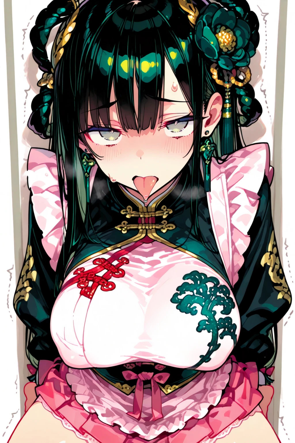 score_9, score_8_up, score_7_up, score_6_up, score_5_up, score_4_up, (source_anime), 2girls, spy x family, (anya, girl, Short hair, Little girl body, small breasts, Short, {sucking breasts}). ( yor briar, adult woman, long hair, big breasts, Tall stature). Yuri , age difference, size difference, breast sucking, breast milk, tongue, far, full body