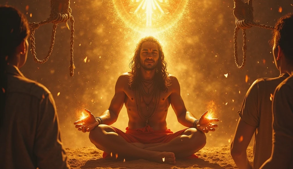 Then generate a image of a Devotee of the lord Shiva with taking bhang dhatura passionately