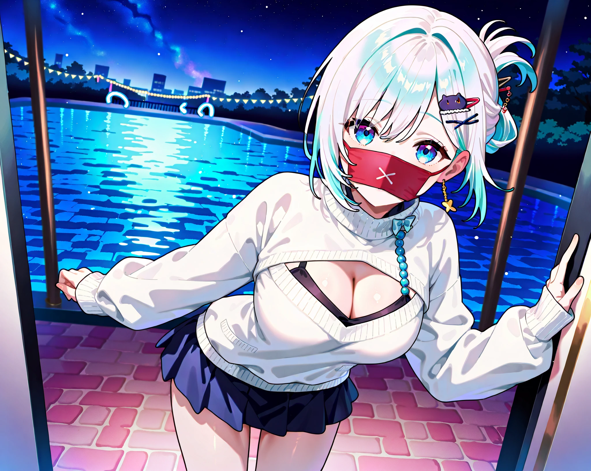 1girl in, hair bobbles, a 28 year old girl, Beautiful and Delicate Face, Stereograms, Exact ratio, Japan Person Model, fair white skin, Long legged, Best Quality, 8K, Super Detail, Authentic Skin, Skin Details, Beautiful eyes, Atmospheric perspective, MASTERPIECE, Full of embarrassment, anaglyph, solid circle eyes, ear blush, surrealism, drop shadow, Perfect Hands, Perfect Legs, Slimed, Japanese Girl, Beautiful Hair, smile, smiling eyes, LARGE BREASTS, BIG BREASTS, HUGE BREASTS, NSFW, Cum in Chest, Cloudy Liquid, Tits Fuck, Lying on Your Back, POV, Tits Out, Paizuri, Breast Squeezing, Izayoi Sakuya