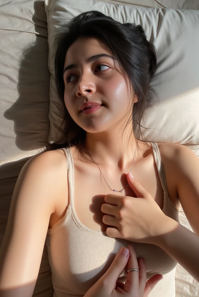 VERY happy selfie, in bed