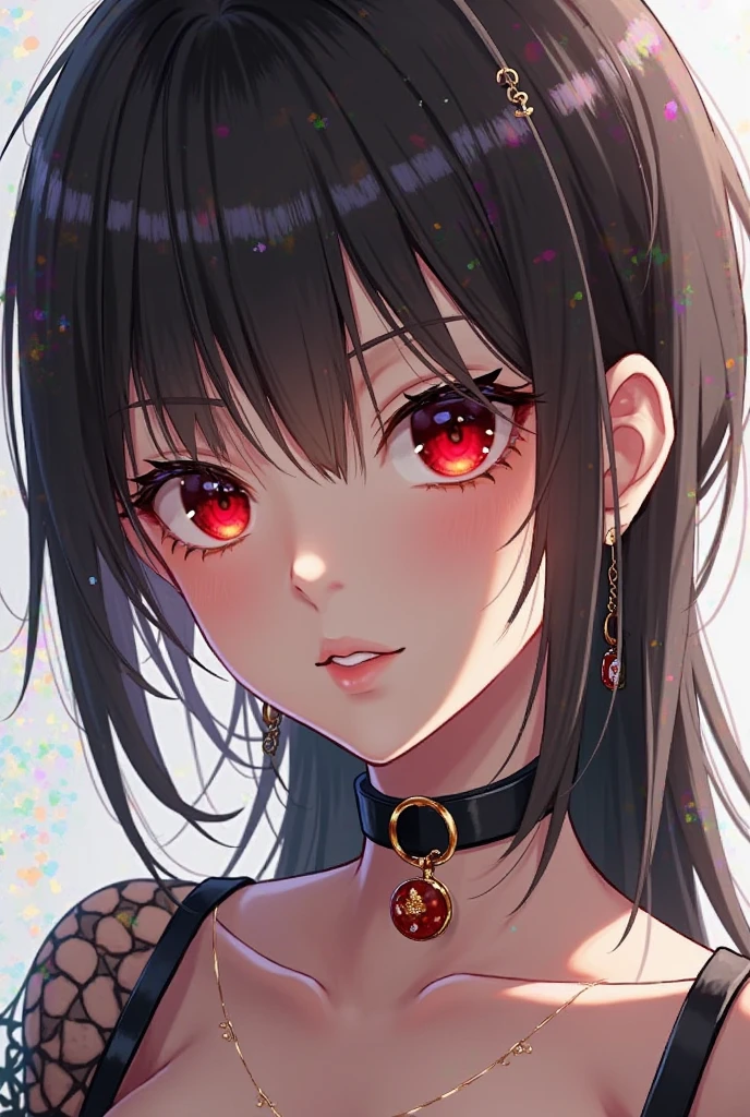 tmasterpiece,Need,illustration,Wine red color,Platinum Earrings,Platinum Necklace,Red dress,gossamer,1girll,adolable,(Dinamic Light:1.2),Bust photo,Manju Sawar,flowy,cinematric light,Exquisite facial features,A detailed eye,Sharp pupils,Realistic pupils,depth of fields,Bokeh background,sharp fokus,(ultra - detailed,Halo,with light glowing:1.4),Many small gemstones