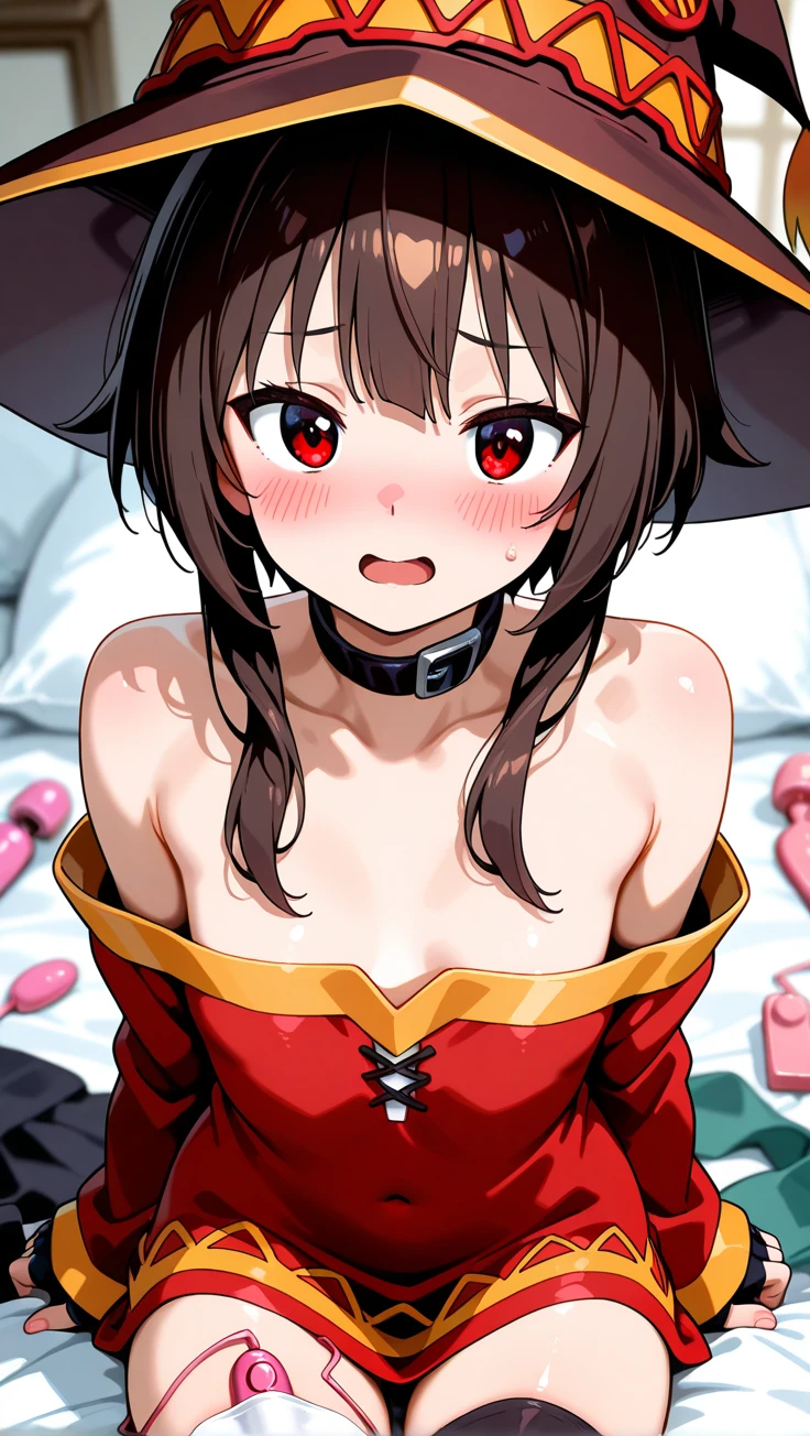 There was one girl with shiny skin, sexyposture,best qualtiy,tmasterpiece,(Photorealsitic:1.4),breast enhancement,reality,offcial art,The 8k quality,Super Detail,Fine detail skin,Movie angle,Cinematic textures,Movie Lighting,masutepiece,The highest image quality,1 girl,Vermilion lips,hair messy,pantyshot,Big Mimi,crisp breasts,1girll,((cleavage)), ((blushing)), brown hair, ((((nude)))), (((blush))), (((masturbation))) , from below, (((spreading legs))), pussy, nipples, sitting, bedroom, ((mist)), sweat, (((heart shaped pupils))), short hair, ((witch hat)), ((((flat cheast)))), toes, annoyed, red eyes