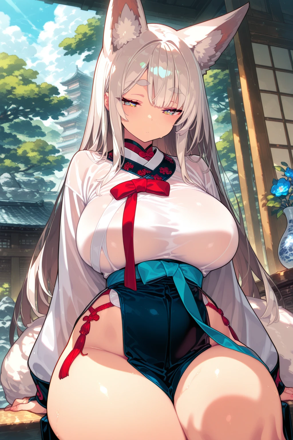 Best Quality: 1.0), (超A high resolution: 1.0)shrine maiden clothe Expose Colossal tits エロ cunt