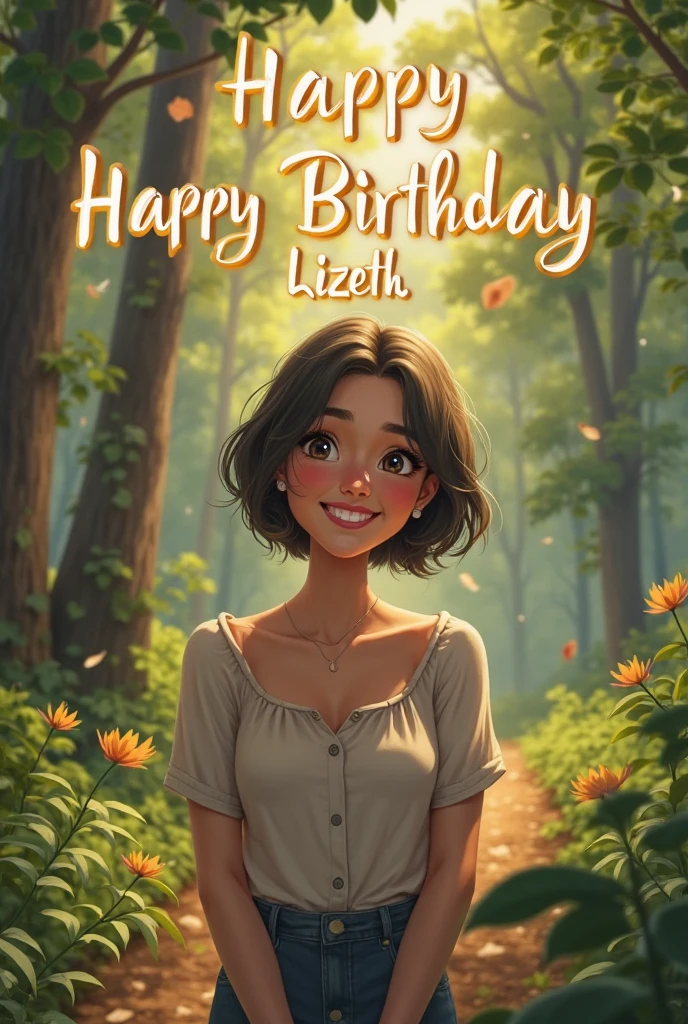 Create a Disney poster of Aranza that says she is turning 28