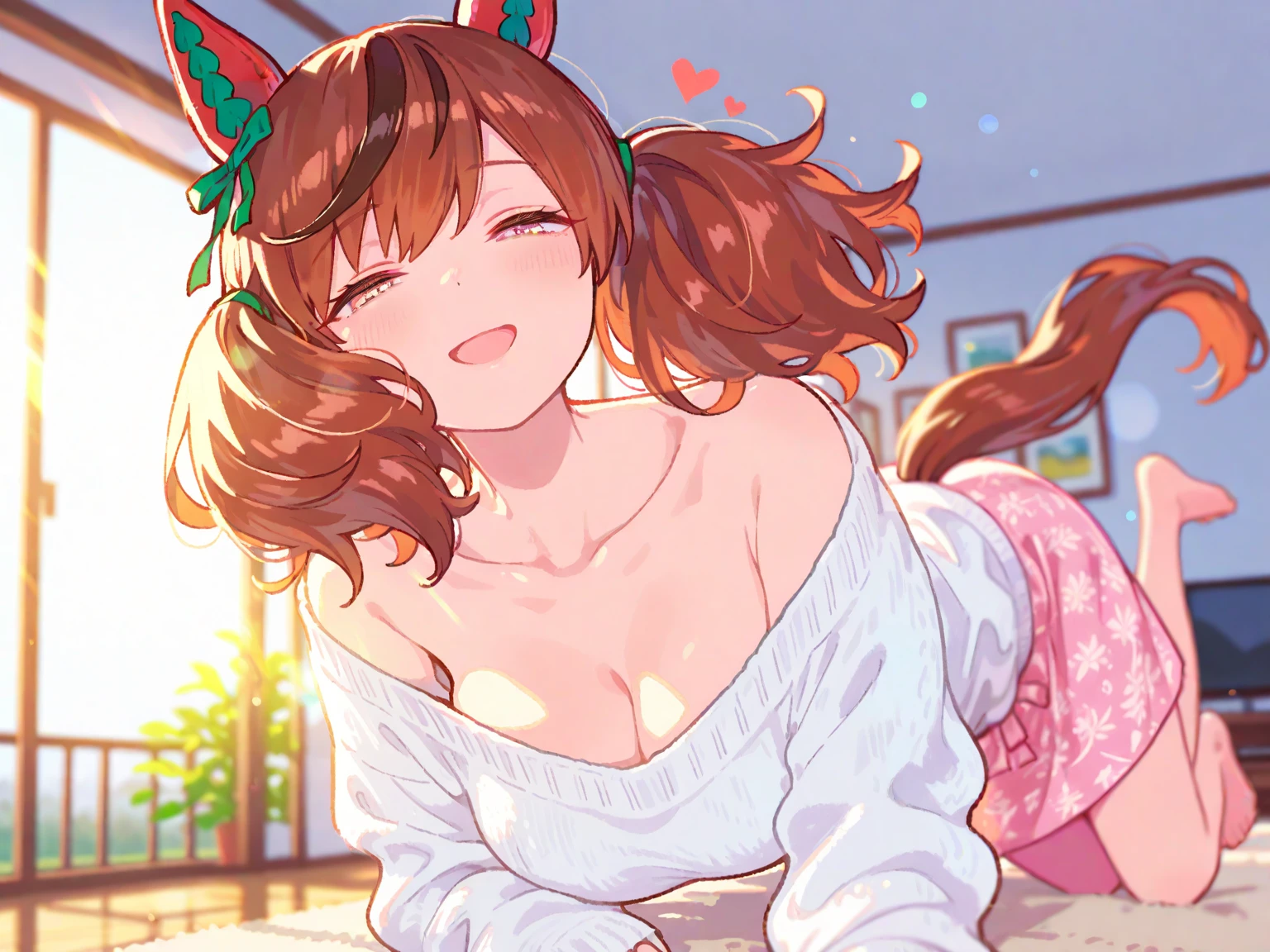 curvy woman , Looking up, petals fluttering , steamy breath , glossy lips , art station , flirting