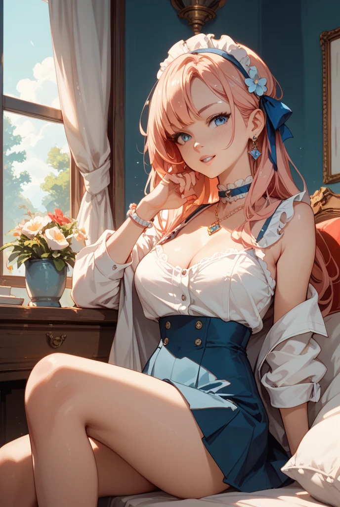 最high quality, masterpiece, there is nothing, One Girl, China dress, hat, necklace, jewelry, Beautiful Face, On top of that_body, Tyndall effect, Realistic, Dark studio, Rim Light, Two-tone lighting, (High resolutionの肌: 1.2), 8k uhd, Digital SLR, Soft lighting, high quality, Volumetric lighting, Frank, photograph, High resolution, 4K, 8k, Bokeh,