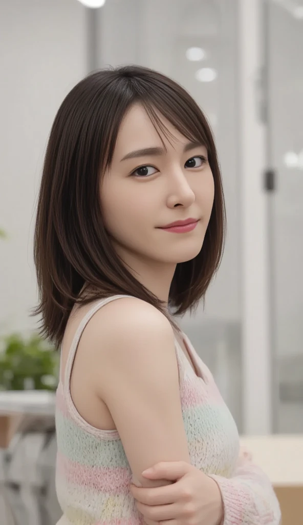 Memory correction:2.55, Everything is modern:1.66, Beautiful Japanese woman photo, smile, 20-year-old, Oil for straight, one-length hair&Hair balm:1.55, (photo Realistic:1.4), (hyper Realistic:1.4), (Realistic:1.3), (Smoother lighting:1.05), (Improving the quality of cinema lighting:0.9), 32K, 1 person,20-year-oldの, Realistic lighting, Backlight, The light shines on your face, Ray Tracing, (Bright light:1.2), (Improvement of quality:1.4), (Highest quality Realistic textured skin:1.4), fine grain, Detailed face,(smile:0), (Emphasis on face close-up:1.3), (Enhances the beauty of skin texture:1.1),((Extremely precise and accurate anatomy:1.0)), (Enhances the beauty of skin texture:1.1), Clean and glowing skin, mesh, thin:1.2, (Realistic:1.3), Realisticなライティング, (Smoother lighting:1.05), 32K, One Japanese woman, fine grain, Detailed face, (Film Grain:1.1),(Accentuates body lines:1.1), High resolution, Natural look, Kind eyes, Improves hair quality, Delicate light and shadow, Transparent muscles, Graceful pose, Beautiful Eyes, Sharp details, Soft light reflection, Beautiful contours, Delicate skin tone, Fine hair texture,Cute Japanese Women Photos,