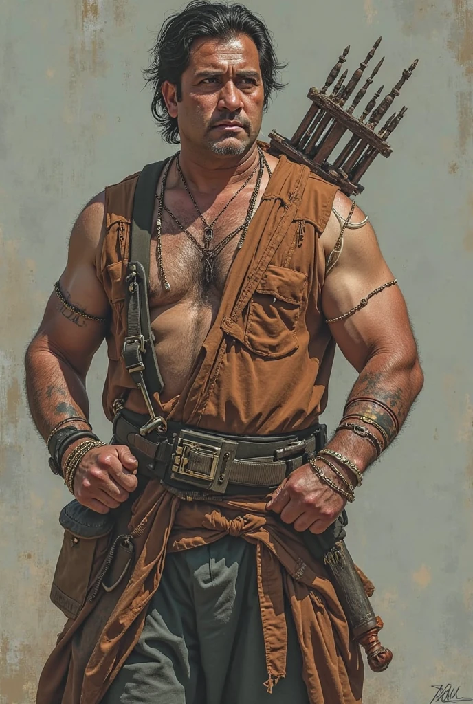 1boy, Assyrian, solo, facial hair, yrs old, daddy, male focus, flaccid penis, pectorals, bara, muscular, mature male, muscular male, abs, beard, ring nipples, tattoo pecs, short hair, navel, stomach, large pectorals, thick eyebrows,jewelry, belt, necklace, bracelet, earrings, pirate hat/bandana/headband, open clothes/shirt/vest/coat, tattoo, boots, gloves, bare pectorals, fair-skinned male, erection, thighs, erection under clothes, pirate suit, tan skin, belt, open shirt, jacket, pirate uniform, pectoral cleavage, cowboy shot, feet out of frame, thick thighs, looking at viewer, masterpiece, 4k, high quality, highres, absurdres,