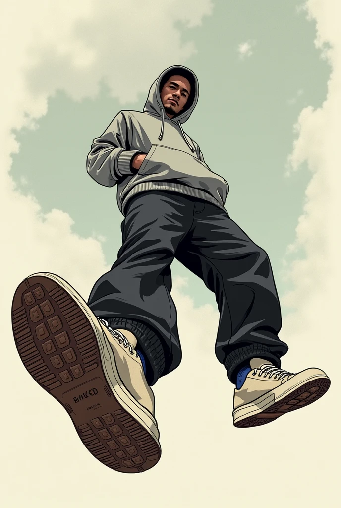 Rapper snoop dogg showing the soles of his feet