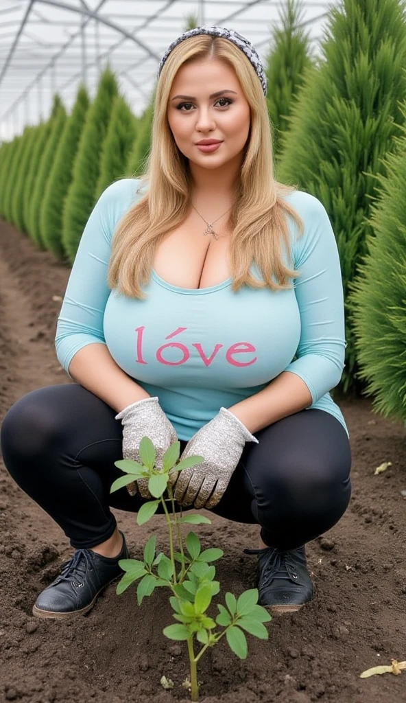 Shakira, beautiful, smiling, White body-hugging 2-strap bodycon dress, Beautiful breasts, tulip garden
