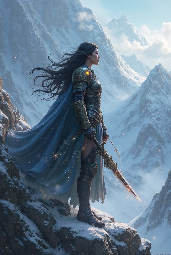 arafed woman riding a horse in a mountainous area with mountains in the background, high quality fantasy art, 4k fantasy art, detailed fantasy art, highly detailed fantasy art, trending digital fantasy art, epic fantasy art style, breathtaking fantasy art, epic fantasy digital art style, epic fantasy style art, hd fantasy art, elegant cinematic fantasy art