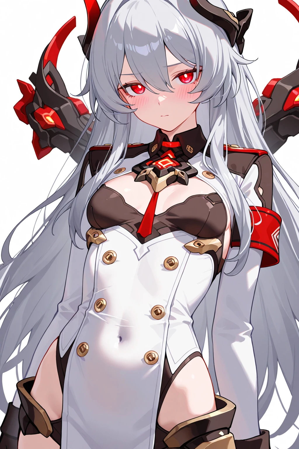 Adult woman, long red curly hair, Heterochromia, red and yellow eyes, fox ears and tails, Superhero Uniform Red, open thighs, ssmile, fire, Masterpiece, hiquality