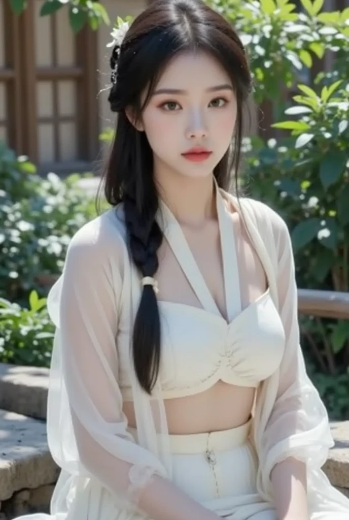 <lora:yangfuyu:0.9>, (best quality), masterpiece, ((1girl)), solo, girl, 155 cm, 21-years-old, bunny pose, 8k reality protrait photo, hanfu, (cowboy shot), depth of field, forest, seductive smile, ultra detailed , good anatomy, beautiful detailed eyes, small breast, photography, open clothes, Bokeh, shaved pussy, angry, afternoon, plumber, in autumn in light rain, hyper real skin, 8k wallpaper, cinematic lighting, pureerosface_v1