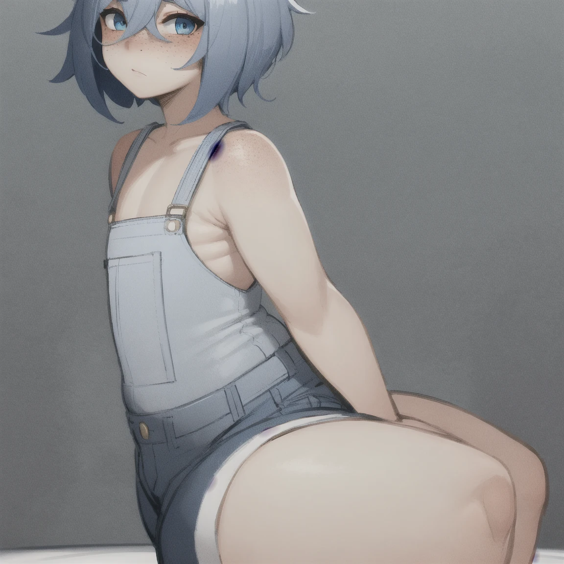 Representative works,1 girl,solo,blue hair,short haired,hair intake,naked,real,wet and without clothes,kimono,insert a syringe into the crotch,handcuffs,Lock,anklet,From before,torture chair,spread legs,hands behind,Emphasize the crotch,Apparently,in a cage,naked背中,chain of chains,naked足,Pee,