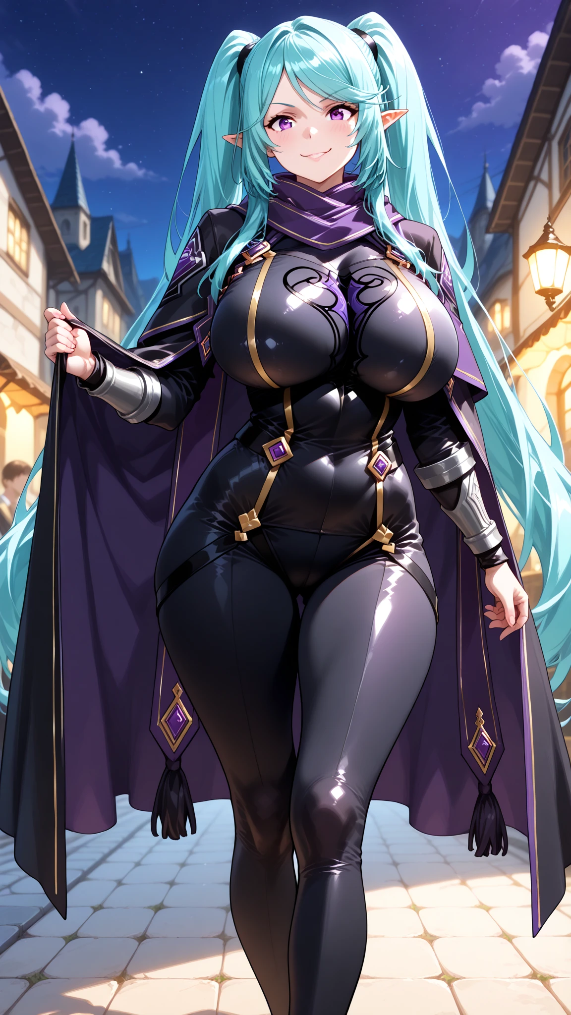 A ebony goddess with very big breast in full height