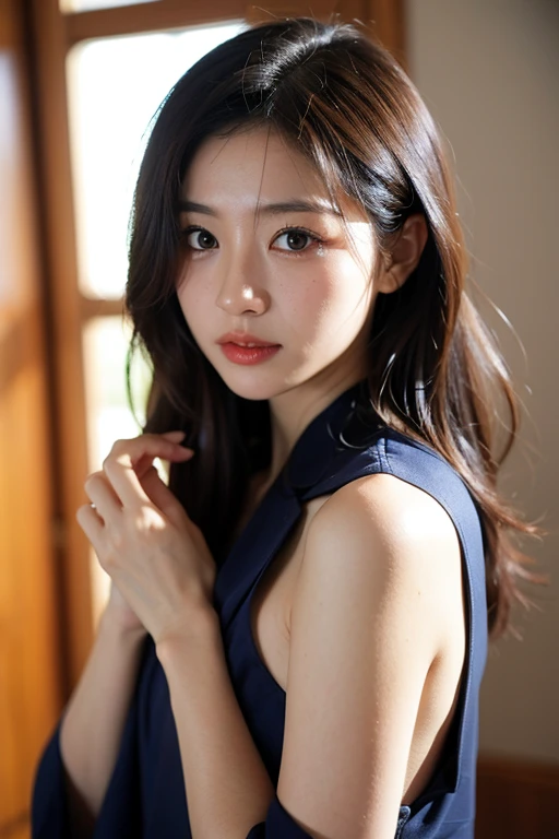 (8ก, raw photos, best quality, Masterpiece:1.2), (realistic, photo-realistic:1.37),1 girl,(kpop idols), (Aegyo Sal:1),Origin,Chinese dress,cute, professional lighting, Photon mapping, ray, Physical rendering, Dragon Mountain