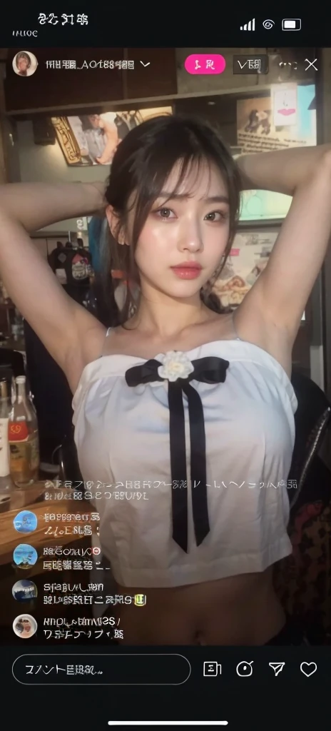 (masterpiece:1.2), highest quality, high resolution, realistic, rabbit ears, black rabbit ears, fake rabbit ears, pantyhose, black pantyhose,bowtie, wrist cuffs, black leotard, casino,roulette table, poker chips, slot machine, chandelier, (8k, RAW photo, best quality, masterpiece:1.2), (realistic, photo-realistic:1.4), (extremely detailed 8k wallpaper), Photo of a beautiful Japanese idol 12 years old woman., (((Very small breasts))), ((Baby Face)), (((sweaty armpits))), Armpit depression, ((((Dimpled Armpits)))), ((((Deeply wrinkled armpits))))