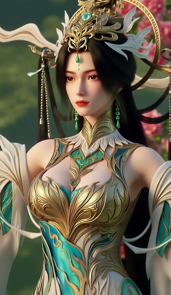 (masterpiece, best quality, extremely detailed 8k, ultra hd, ultra-detailed, highly detailed, highly realistic, ultra-realistic, photo realistic), (1girl:1.5), (detailed realistic skin), (realistic big breasts), (pink lipstick)