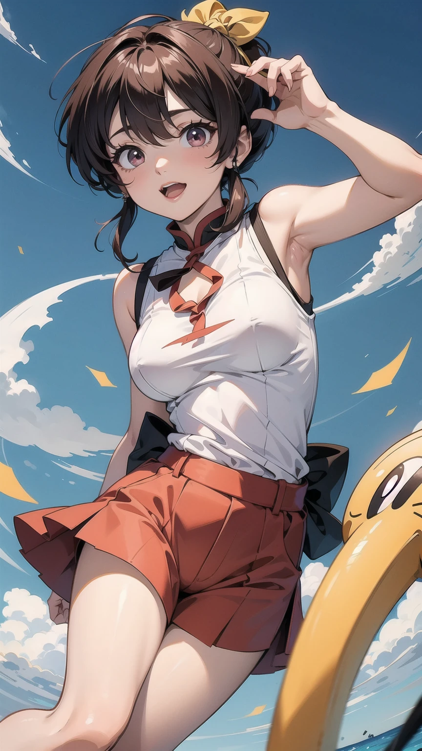 Nudist glasses junior high school running through、make fun and make noise、Severely torn clothes are scattered around、Unstable buoyancy sandstorm、amazing dynamism、great angle、